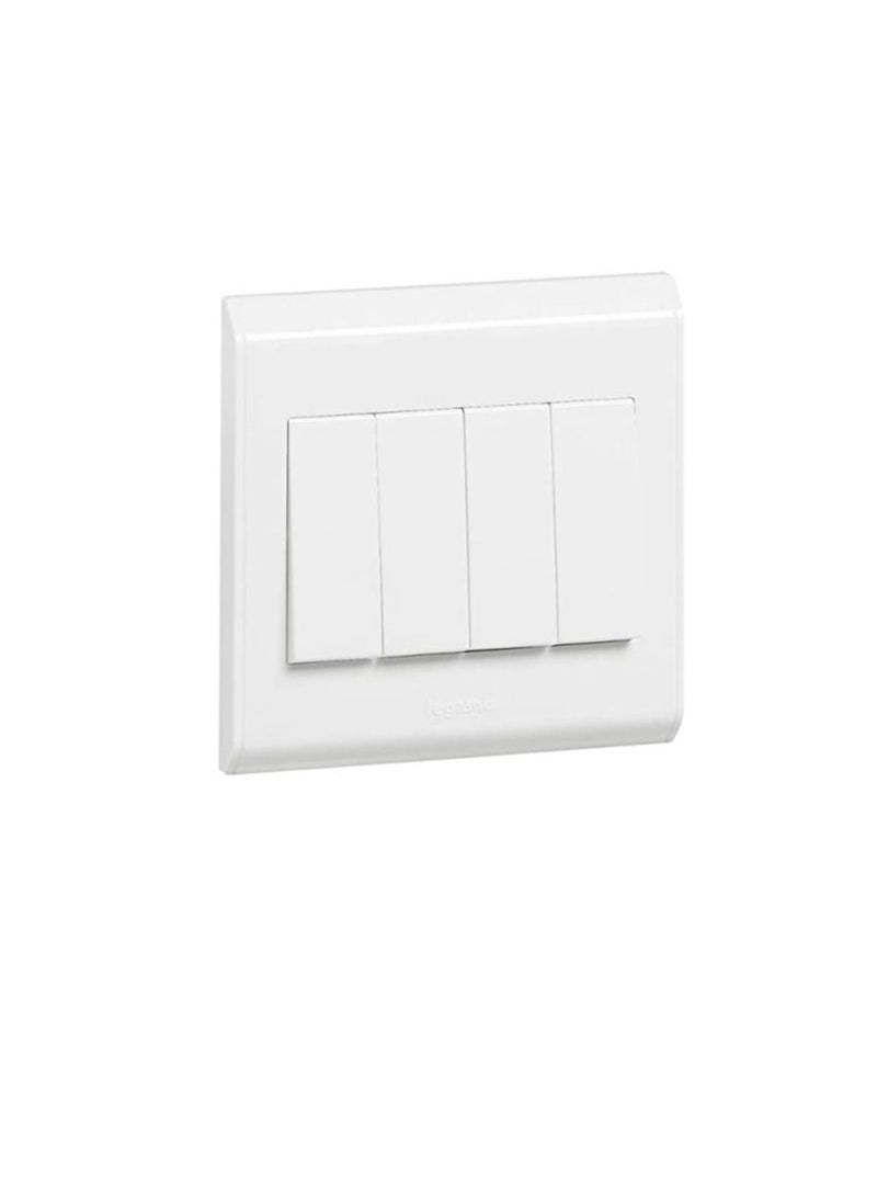 Legrand Legrand Belanko Single Pole Switch - 4 Gang - 2-Way - 10 A 250 V - 617007  - Image 2