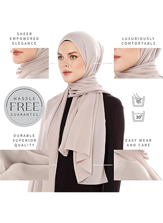 Arabest Soft Chiffon Hijab Scarf for Women - Stylish Muslim Headscarf Shawl - Image 2