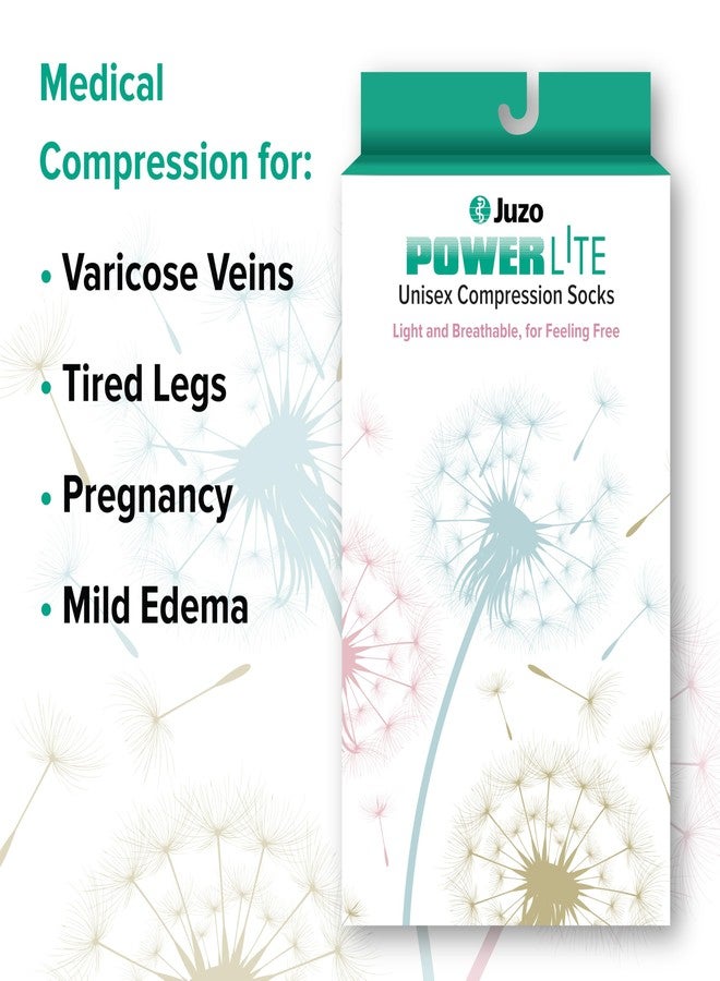 Juzo Power Lite, 2620, Knee-High, 15-20mmHg Compression Socks for Active Lifestyles - Men & Women, Medium, White - Image 5
