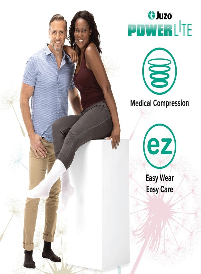 Juzo Power Lite, 2620, Knee-High, 15-20mmHg Compression Socks for Active Lifestyles - Men & Women, Medium, White - Image 3