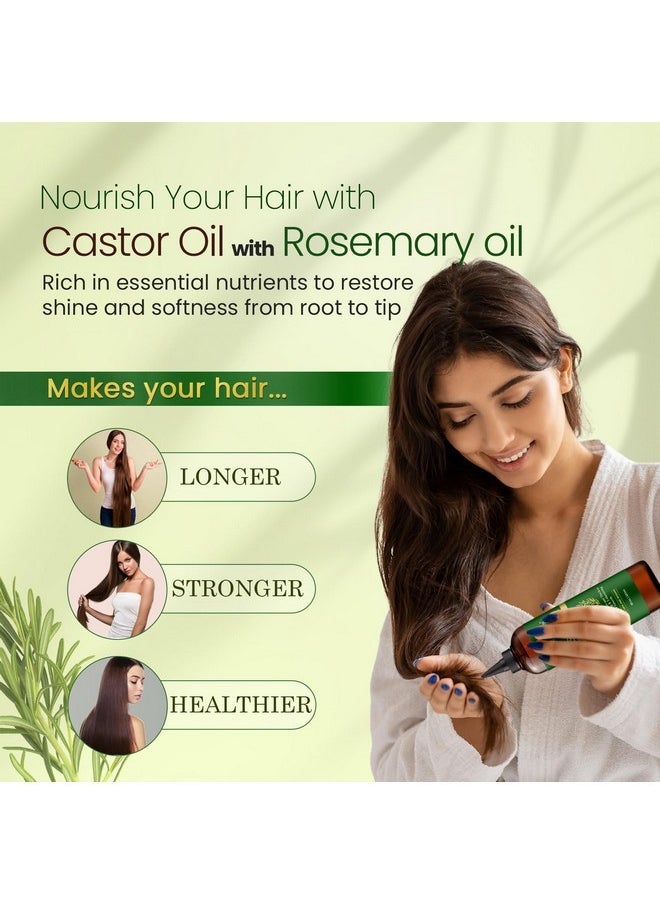 Natural Riches Natural Riches Castor Oil with Rosemary Oil, 8 fl oz, For Stronger, Fuller and Thicker Hair Growth Handcraft Blends Organic Castor Oil with Rosemary Oil Premium Grade hair treatment  - Image 4