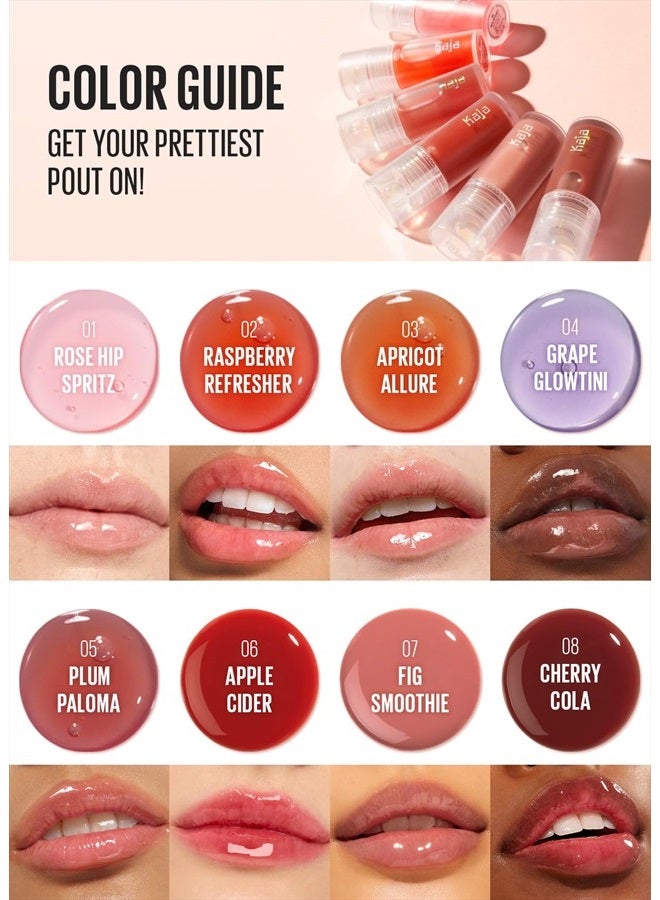 KAJA Juicy Glass Lip Oil | Hydrating, Feel Plumped and Lightweight with Vitamin Tree Fruit Oil for Glass Skin Look | 01 Rose Hip Spritz | Vegan, Cruelty-Free - Image 3