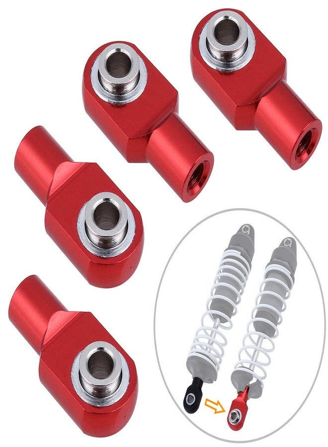 HobbyPark Aluminum Shock Caps (fits Ultra Shocks) & Short Rod Ends for Traxxas RC Cars Trucks Option Hop Up Parts (Red) - Image 4