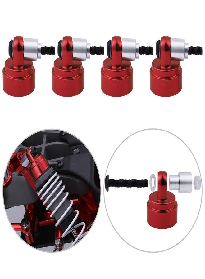 HobbyPark Aluminum Shock Caps (fits Ultra Shocks) & Short Rod Ends for Traxxas RC Cars Trucks Option Hop Up Parts (Red) - Image 3