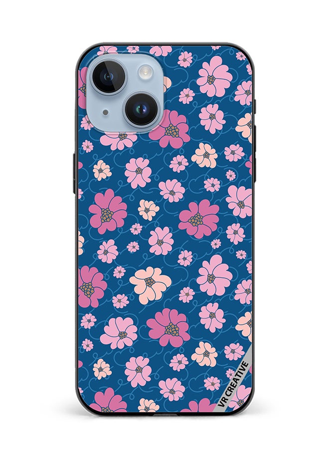 VR CREATIVE Protective Case Cover For Apple iPhone 15 Flower Design Multicolour - Image 1