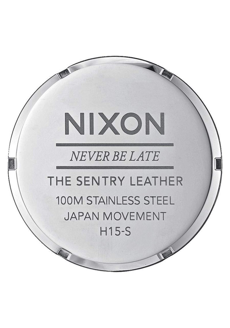NIXON ساعة نيكستون للرجال A105 سينتري 42 مم من الفولاذ المقاوم للصدأ مع حزام جلد، حركة كوارتز - Image 4