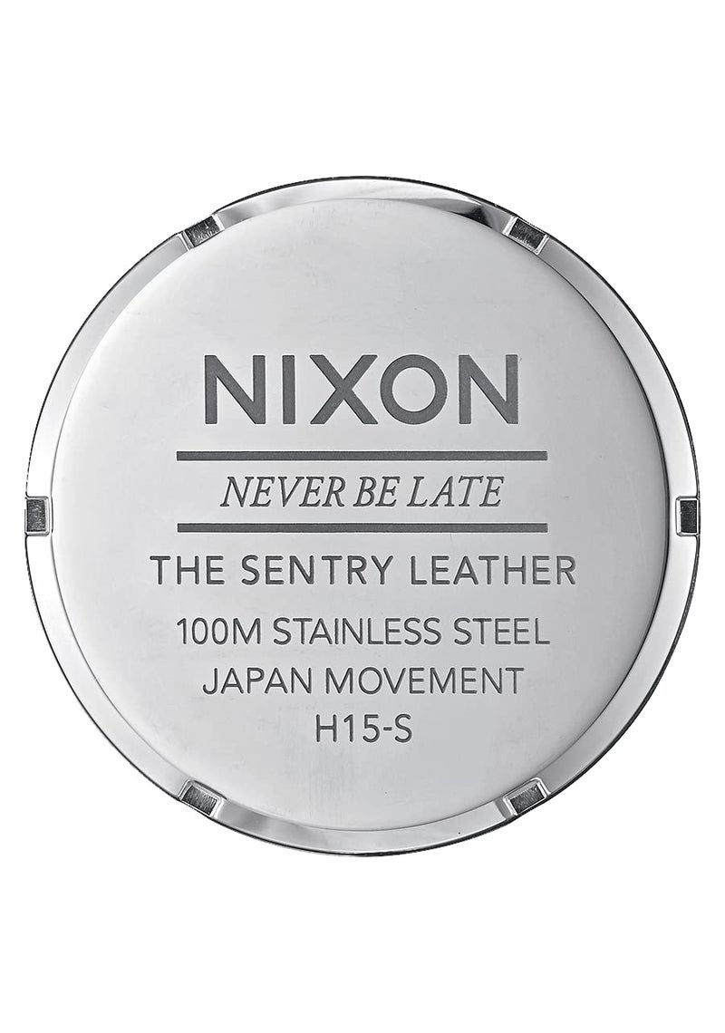 NIXON ساعة نيكستون للرجال A105 سينتري 42 مم من الفولاذ المقاوم للصدأ مع حزام جلد، حركة كوارتز - Image 5