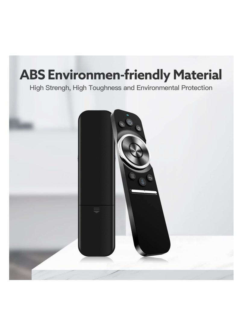 SYOSI - Air Mouse Remote, W1S Universal TV Remote Control, Voice Remote, 2.4G Wireless Remote, IR/RF Remote for Nvidia Shield/Android TV Box/PC/Projector/HTPC/All-in-one PC, Ultra-Thin Body - Image 1