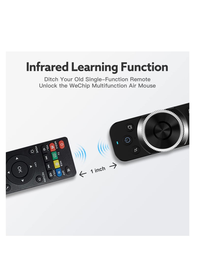 SYOSI - Air Mouse Remote, W1S Universal TV Remote Control, Voice Remote, 2.4G Wireless Remote, IR/RF Remote for Nvidia Shield/Android TV Box/PC/Projector/HTPC/All-in-one PC, Ultra-Thin Body - Image 1