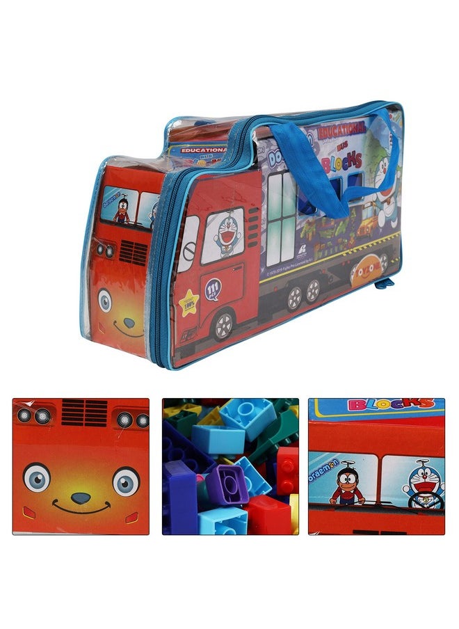 Toy Zone Toyzone Doraemon Educational Bus Blocks 111 Pcs -80800 | Blocks Game | Educational Blocks | Bus Pack | Educational Toy for Kids | Smart Activity Fun and Learning Train Blocks | Colorful Blocks for boys & girls | Doraemon Block Puzzle | For kids age 3+ years  - Image 4