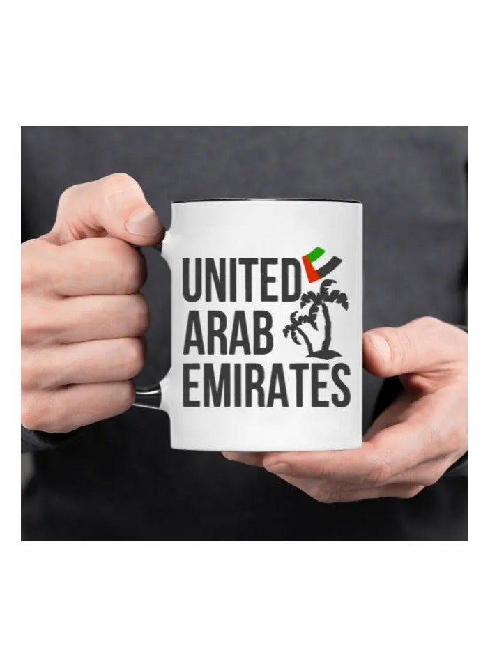 RYN Ceramic Mug "United Arab Emirates" with Flag And Palm Tree Design  - Image 3