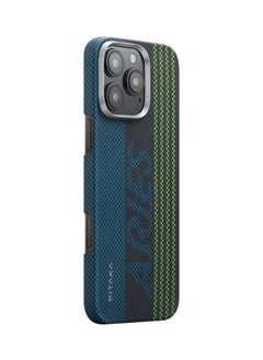 PITAKA pitaka for iPhone 15 Pro Max Case Compatible with MagSafe, Thin & Light Case iPhone 15 Pro Max with a Caseless Feel, Glow in The Dark, 1500D Aramid Fiber Woven Luminous Tactile Woven Case - Credit card  - Image 4