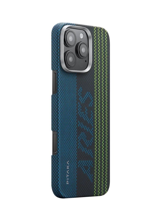 PITAKA - pitaka for iPhone 15 Pro Max Case Compatible with MagSafe, Thin & Light Case iPhone 15 Pro Max with a Caseless Feel, Glow in The Dark, 1500D Aramid Fiber Woven Luminous Tactile Woven Case - Credit card - Image 1