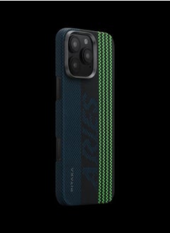 PITAKA pitaka for iPhone 15 Pro Max Case Compatible with MagSafe, Thin & Light Case iPhone 15 Pro Max with a Caseless Feel, Glow in The Dark, 1500D Aramid Fiber Woven Luminous Tactile Woven Case - Credit card  - Image 5