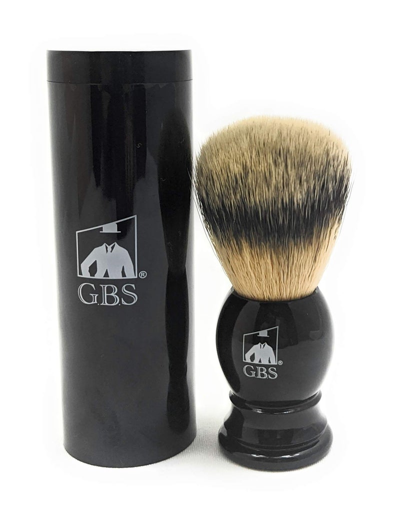 GBS Vegan Synthetic Shaving Brush Black