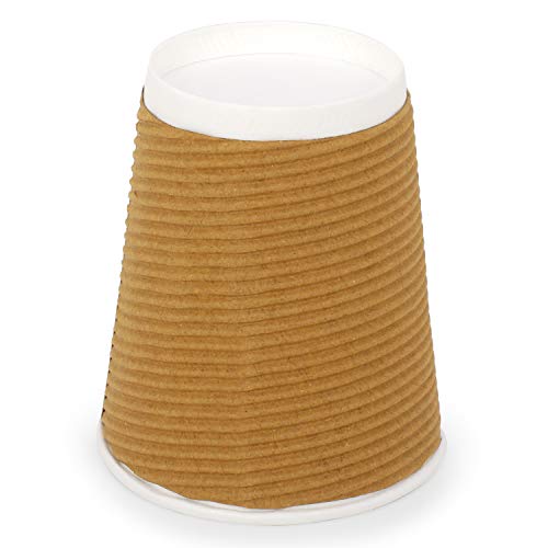 SANWALSA [150 ml, 25 Count, Brown Disposable Ripple Paper Cups | Eco-Friendly & Heat-Resistant Cups for Wedding, Party, Picnic, Cafes | Ideal for Tea, Coffee, Juice & Water - Image 4