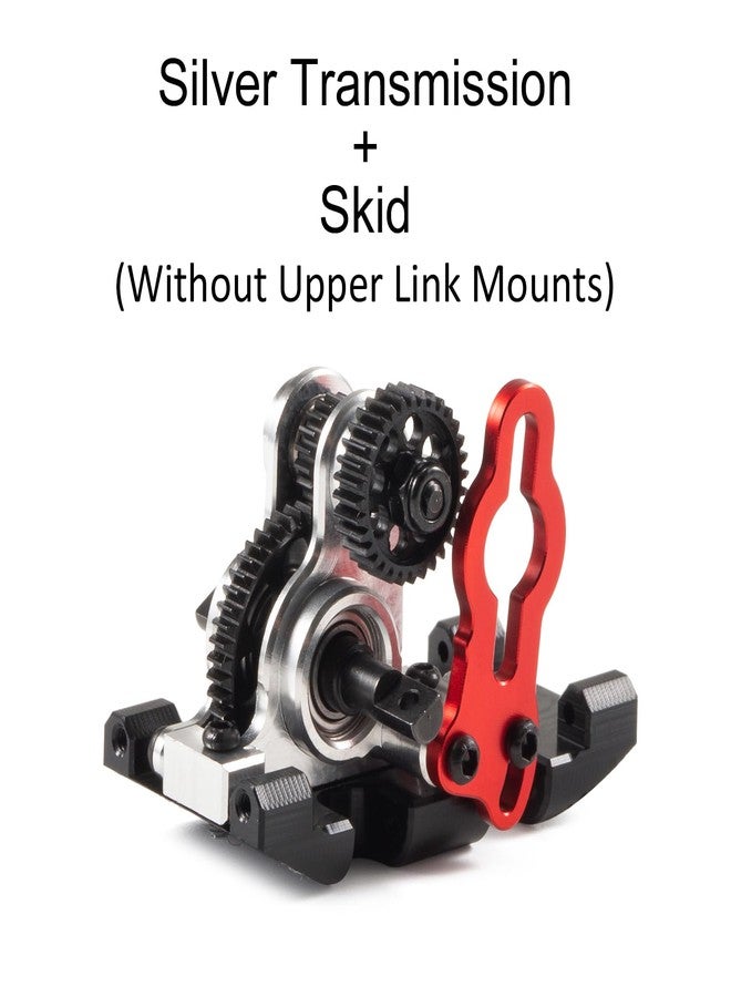 ZMHOBBY Ultralight Aluminum NOD-24 Transmission for SCX24 AX24 Custom Build, 1/24 RC Crawler Competition Gearbox, Low CG Motor Mount, 2.68:1 Ratio (Silver Without Upper Link mounts) - Image 2