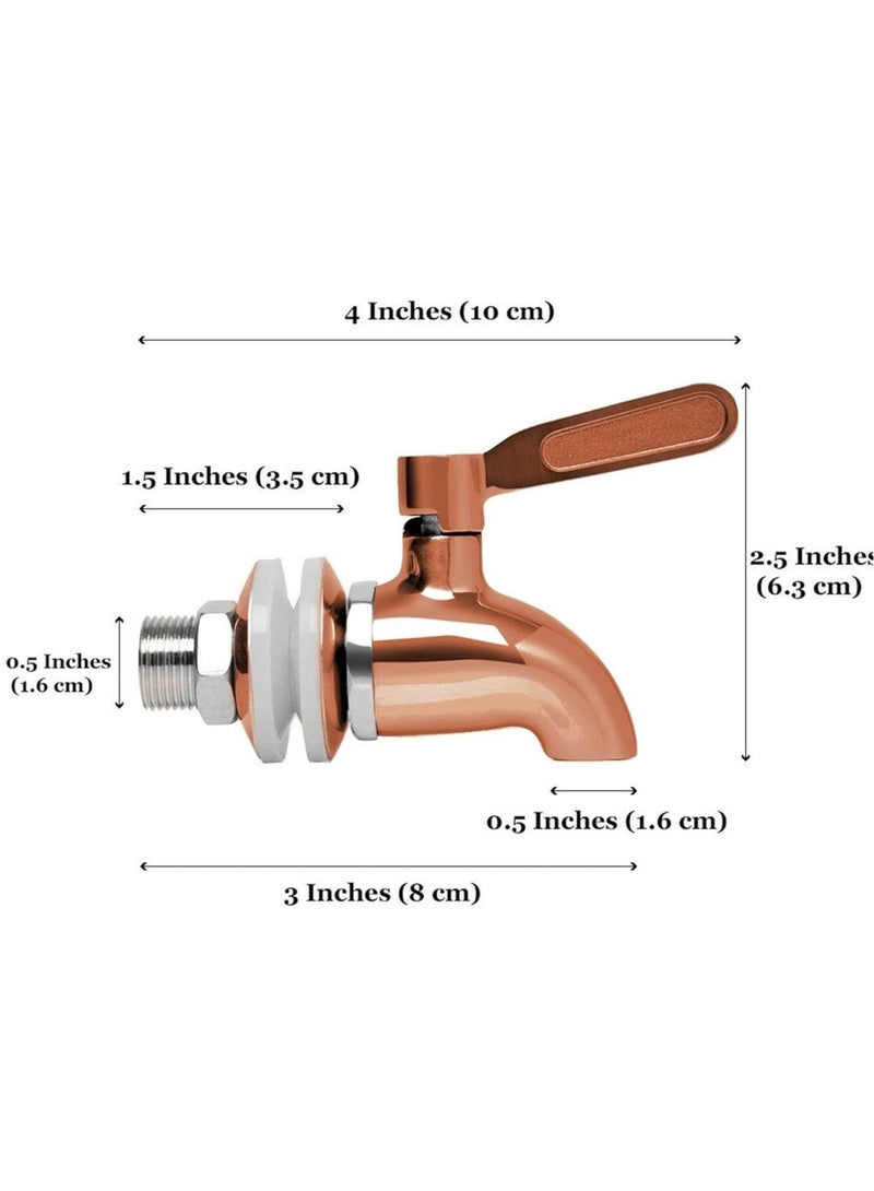 Captaintech 2Pcs Drink Dispenser Spigot, Stainless Steel Spigot for Beverage Dispenser Polished Finished Replacement Metal Faucet Tap - Image 3