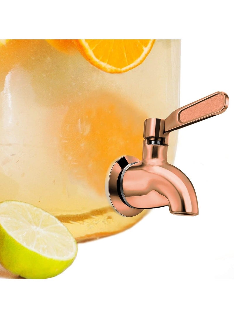 Captaintech 2Pcs Drink Dispenser Spigot, Stainless Steel Spigot for Beverage Dispenser Polished Finished Replacement Metal Faucet Tap - Image 5