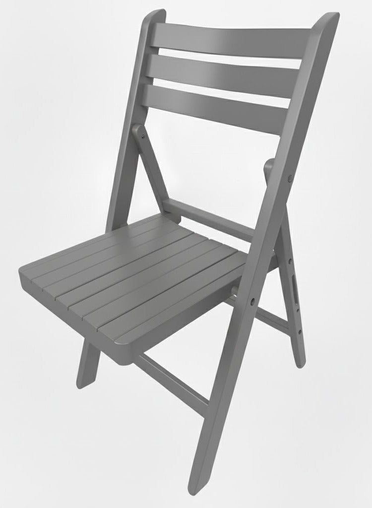 A lightweight Foldable Wooden Chair that's easy to store suitable for the kitchen home gardens dark grey  color