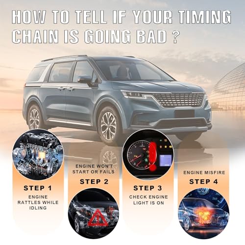 cycwer 24321-2G111 Timing Chain Kit - Fit for 2011-2018 Optima Sorento Sportage 2.0L 2.4L, Engine Timing Chain Kit with Guide Tensioner Crankshaft Gear Replace# 24322-2G350 23121-2GGA1 - Image 5