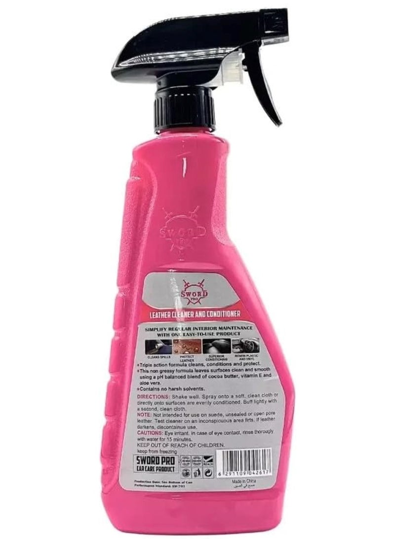 Sword Pro Car Leather Cleaner and Conditioner for Soft Touch and Natural Shine 500ml - Image 2
