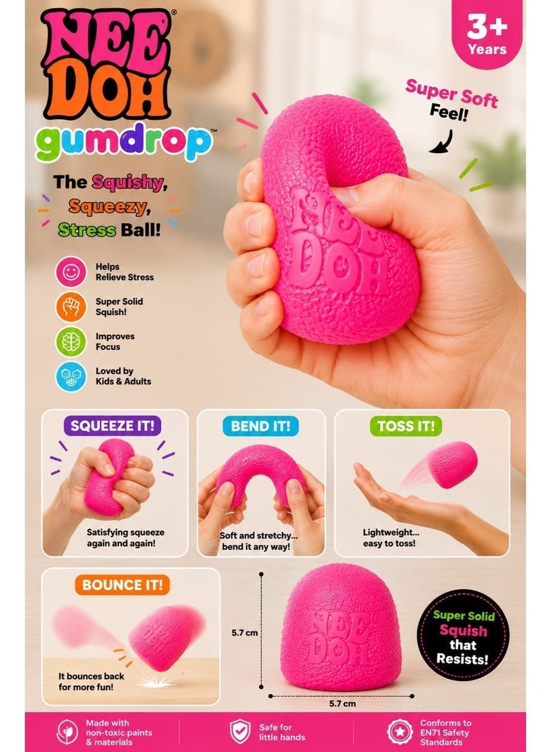 Schylling NeeDoh Gumdrop Squishy Stress Ball – Super Soft Sensory Fidget Toy for Kids, Teens & Adults - Image 4