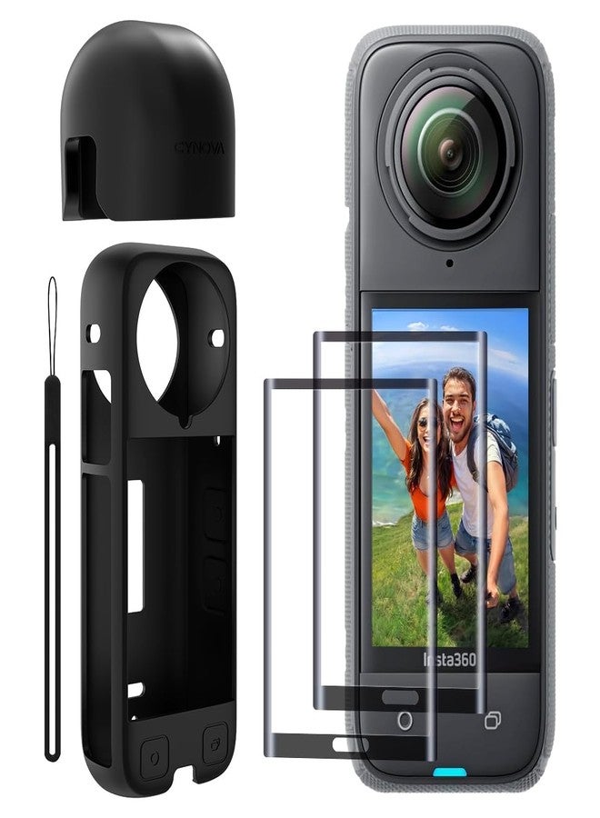 GetZget مجموعة ملحقات GetZget® CY-NOVA Insta 360 X4، تتضمن غطاء سيليكون/واقيات شاشة/غطاء عدسة، متوافقة مع كاميرا Insta360 X4. - Image 1