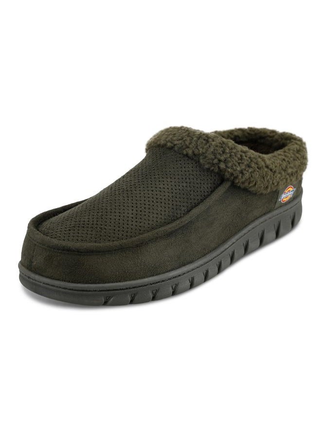 Dickies Men's Perforated Closed Back Memory Foam Slippers - Indoor/Outdoor Sole, Machine Washable, Olive, Medium - Image 1