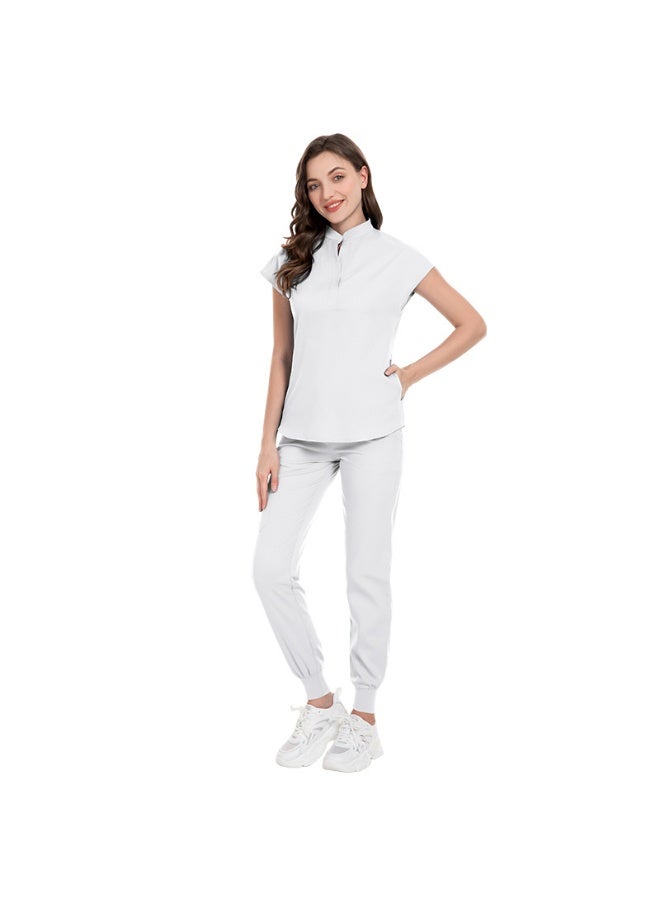 NIBEMINENT Tops+pant Medical Uniform Surgery Scrubs Shirt Short Sleeve Pet Shop Doctor Nurse Nursing Uniform Set Women Workwear Scrub - Image 1