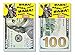 Larkmo The Pranking Zebra Funny 100 Gag Realistic One Hundred Dollar Bill Joke Office Prank for Men Women Children Great Practical Joke Kit of 50 Pieces - Image 2