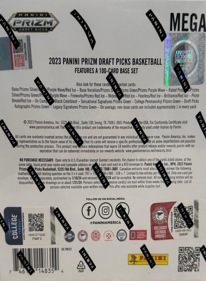 Panini صندوق ميغا لكرة السلة من بانيني بريزم درافت بيكس 23-24 - Image 3