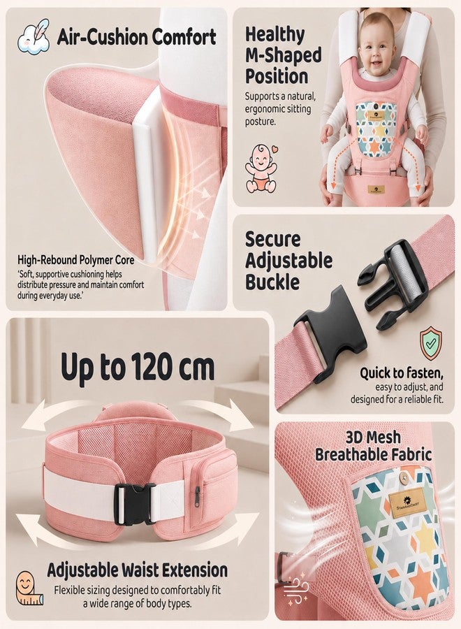 StarAndDaisy Baby Carrier for 0 to 3 Year with Soft Cushioned Hip Seat | Sling Baby Carrier with 2 Storage Pockets | | Soft Cushioned Baby Carry Bag for Newborn to Toddler - Image 4