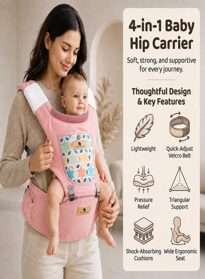 StarAndDaisy Baby Carrier for 0 to 3 Year with Soft Cushioned Hip Seat | Sling Baby Carrier with 2 Storage Pockets | | Soft Cushioned Baby Carry Bag for Newborn to Toddler - Image 2