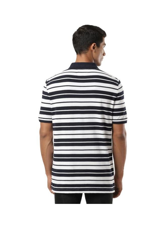 JOCKEY - Jockey US93 Men Super Combed Cotton Rich Striped Polo T Shirt - Image 1