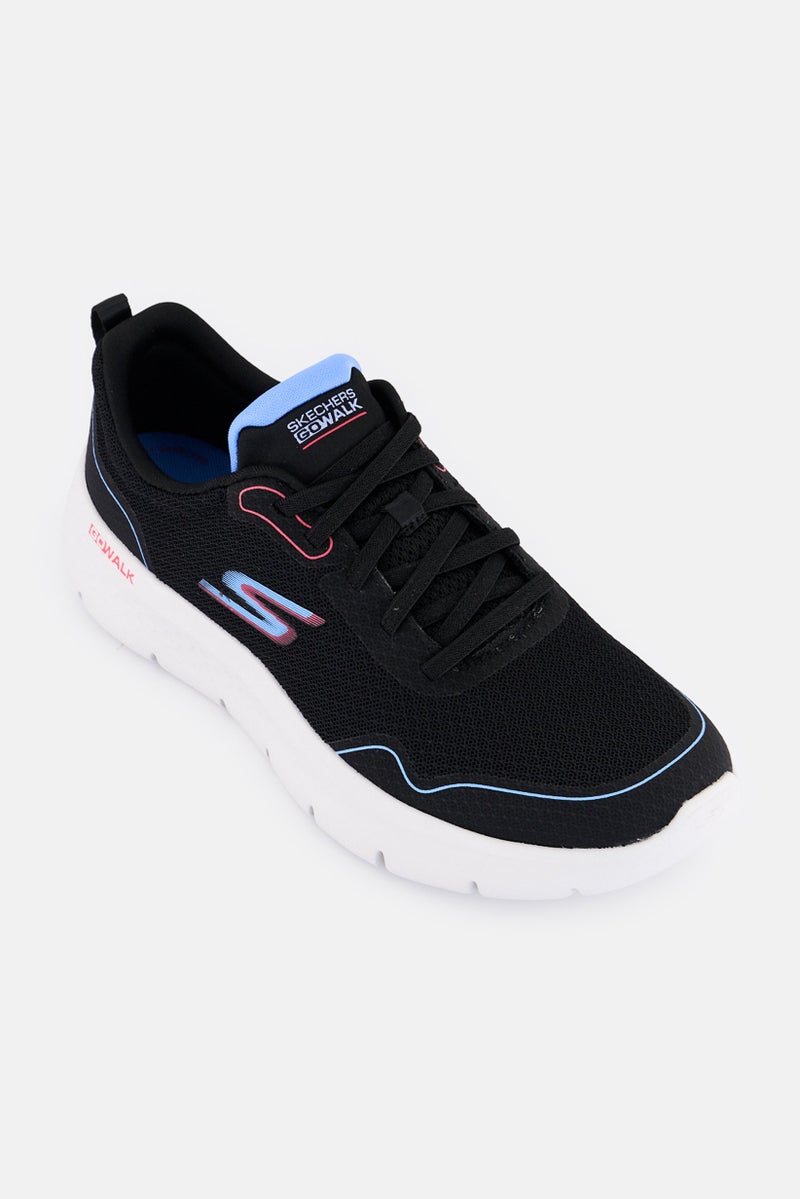 SKECHERS Women Go Walk Flex Lace Up walking Shoes, Black  - Image 1