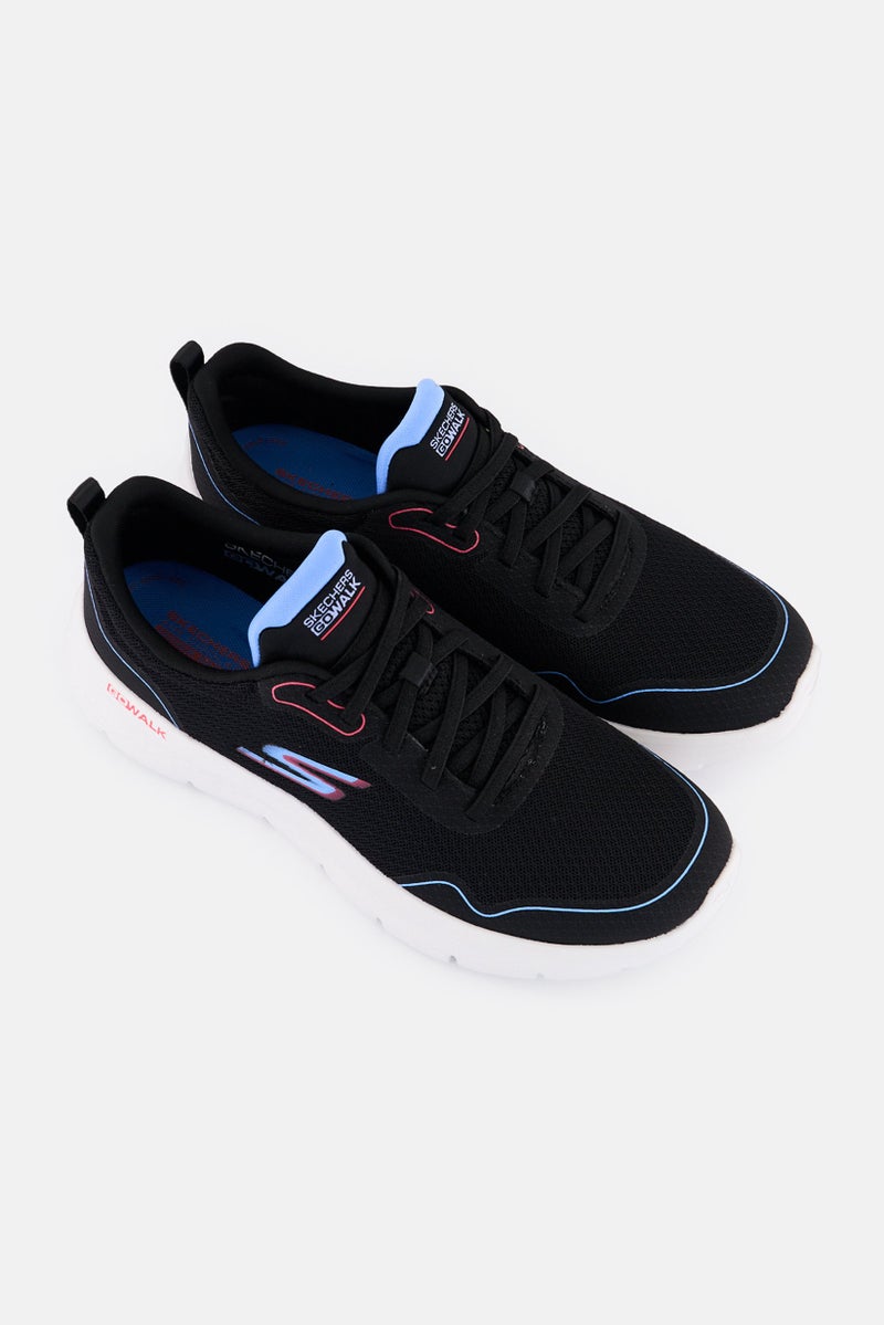 SKECHERS Women Go Walk Flex Lace Up walking Shoes, Black  - Image 4