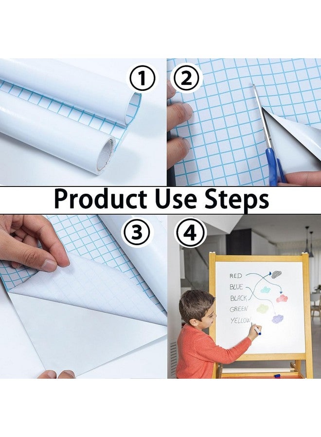 صن بيرد ورق حائط السبورة البيضاء، ورق لاصق للسبورة البيضاء، ملصق حائط لاصق على الحائط، طاولة، أبواب، مكتب، فصل دراسي، ملصقات السبورة المنزلية ذاتية اللصق (45 سم × 152 سم) - Image 3