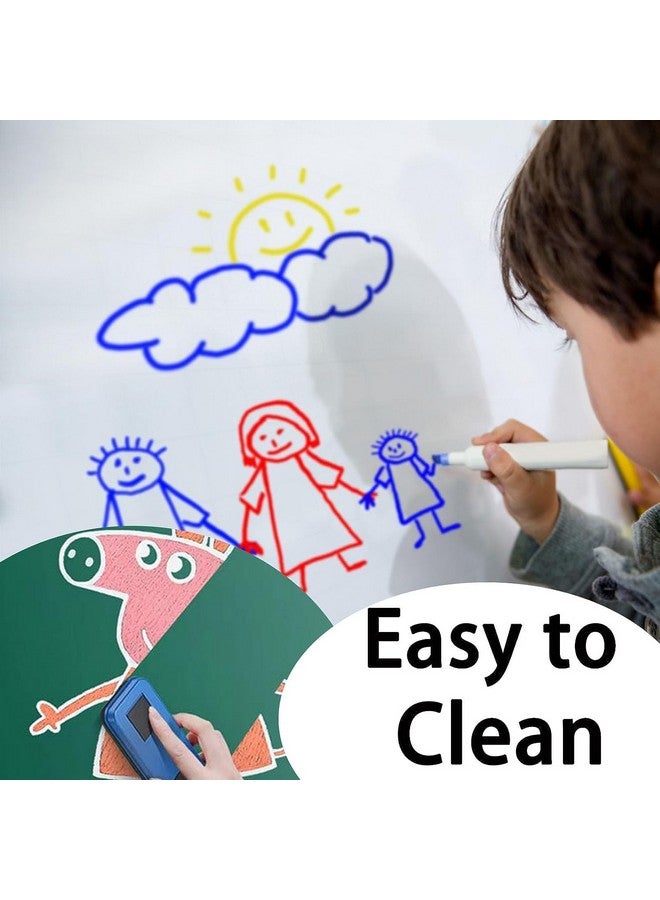 صن بيرد ورق حائط السبورة البيضاء، ورق لاصق للسبورة البيضاء، ملصق حائط لاصق على الحائط، طاولة، أبواب، مكتب، فصل دراسي، ملصقات السبورة المنزلية ذاتية اللصق (45 سم × 152 سم) - Image 2