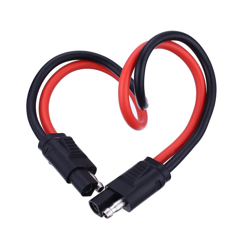 Miady 5-Pack 12" 10 Gauge 2 Pin Quick Disconnect Audiopipe Polarized Wire Harness, Heavy Duty SAE Connector Bullet Lead Cable, SAE Power Automotive Extension Cable (5 pcs) - Image 5