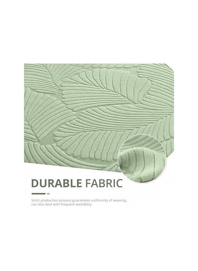 Green Tiger غطاء أريكة، غطاء أريكة عالي المرونة مع تنورة قماش مرن غطاء أريكة غير قابل للانزلاق، واقي أثاث قابل للغسل لكرسي 1/2/3/4 (كرسي 2، 57-72 بوصة، أخضر) - Image 4