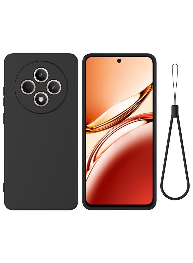 For OPPO F27 5G Pure Color Liquid Silicone Shockproof Phone Case(Black)