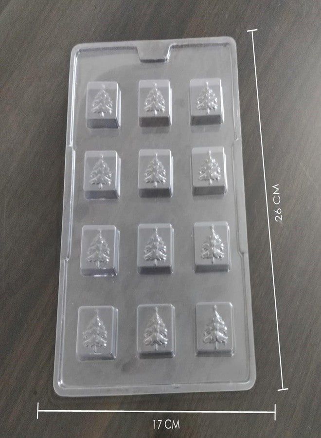 Global+Plus 9 Cavity Christmas Tree Shape PVC Mould (Output Chocolate Weight: 13.5 Grams Approx) - Image 3