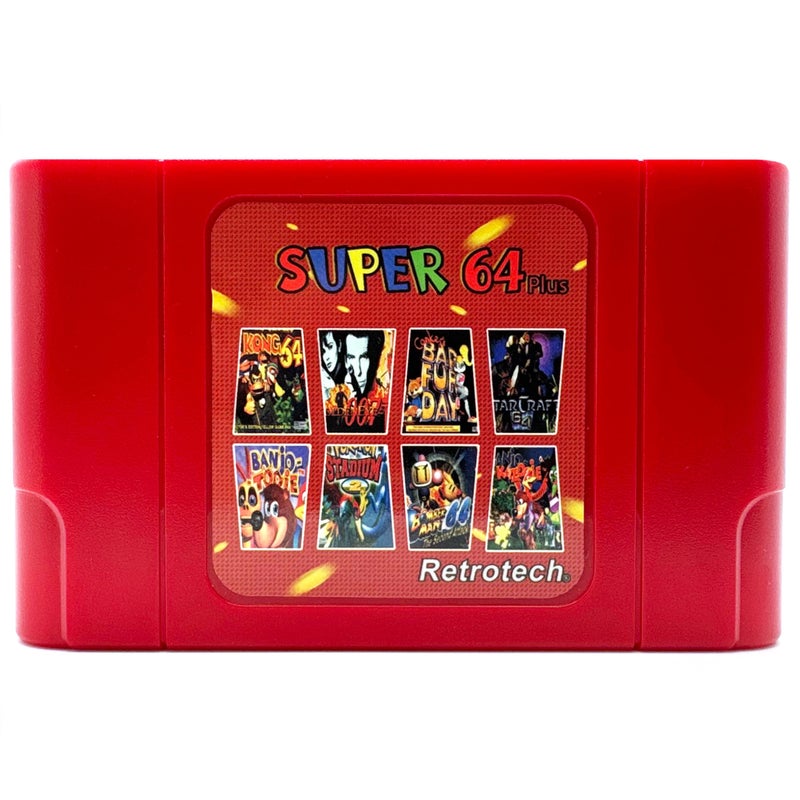 Retrotech Super 64 Plus 340 In 1 Multi Game Cartridge For Nintendo N64 Video Game Console - Includes Retrotech Printed Instructions - Image 1