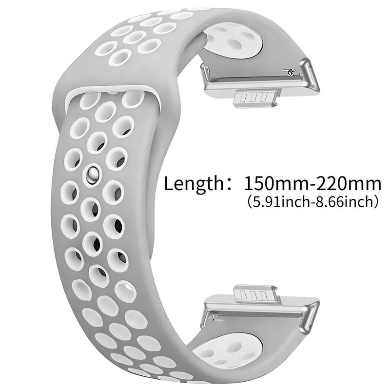Soft Breathable Replacement Watch Strap For Huawei Watch Fit 3 4 4 Pro Black Gray Compatible Daily Wear Gym Swimming Outdoor Activities - Image 2