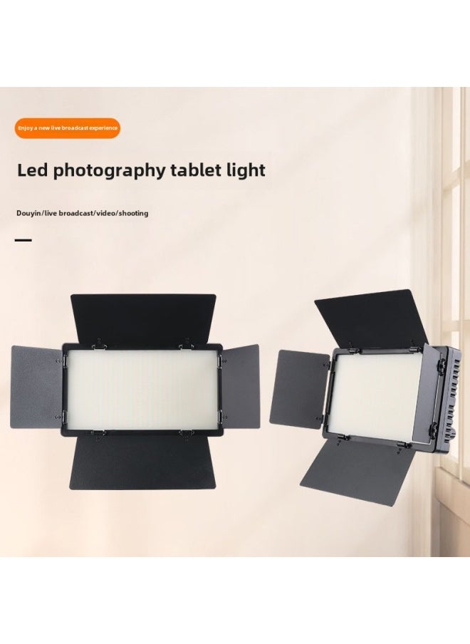Generic - Flat Panel Lamp Series Photography LED Four-leaf Square Lamp Flat Fill Light Live Photo Soft Light-Light Source Color: Led660pro Flat Panel Light*1 (single Lamp Contains Power Adapter*1 + Remote Control*1 + Black Cloth Bag*1) - Image 1