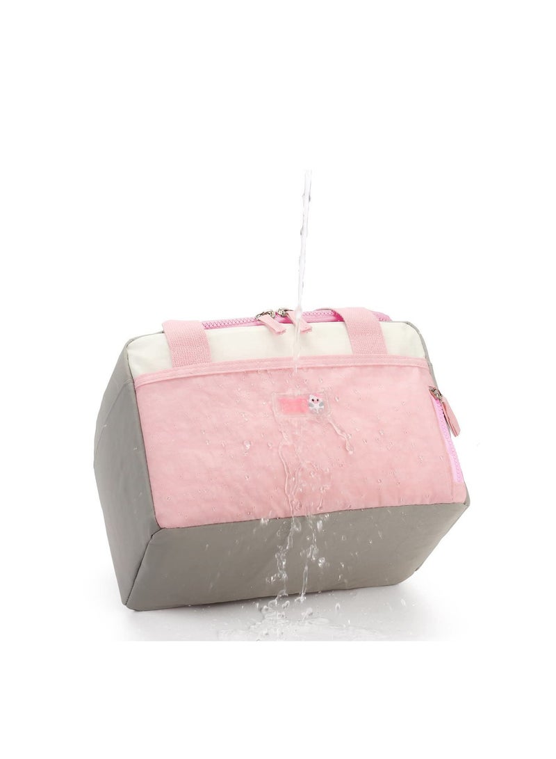 SYOSI Insulated Lunch Bag, Reusable Lunch Container, Soft Cooler Cooling Tote Bag, Durable, Water-Resistant Fabric with Zippered Pocketfor Kids Adult Travel Picnic Office (Pink) - Image 5