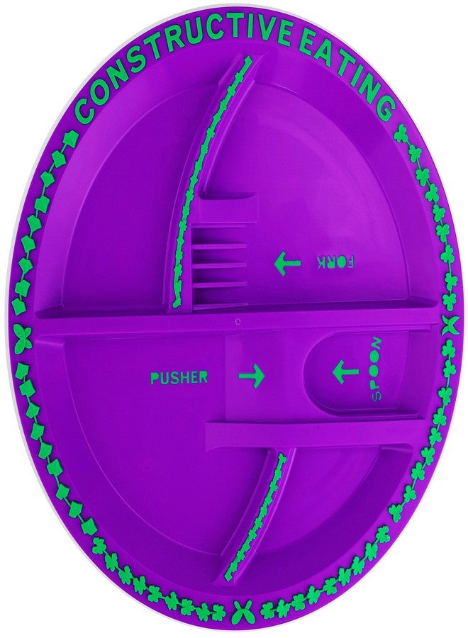 Constructive Eating Garden Fairy Plate for Toddlers, Infants, Babies and Kids - Plate is Made in The USA Using Materials Tested for Safety - Image 1