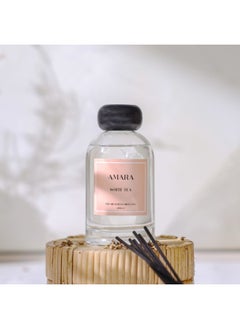 Amara Amara Reed Diffuser White Tea | Luxury Scented Diffuser for Home | Fresh Clean Fragrance Aromatherapy Natural Room Freshener Long Lasting Relaxing White Tea Scent  200 ml  - Image 2