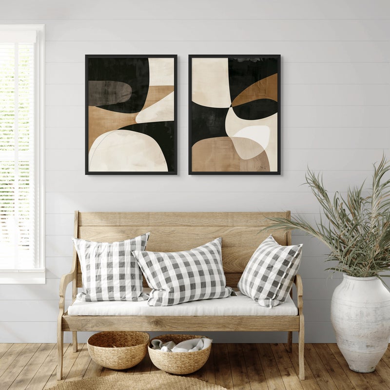 آرت دیکور  ديكور فني، طباعة بورتريه فنية جميلة مؤطرة، فن جداري تجريدي حديث، مطبوعات تجريدية بسيطة، ديكور جداري لغرفة المعيشة أو غرفة النوم أو المكتب أو ديكور المنزل - Image 3